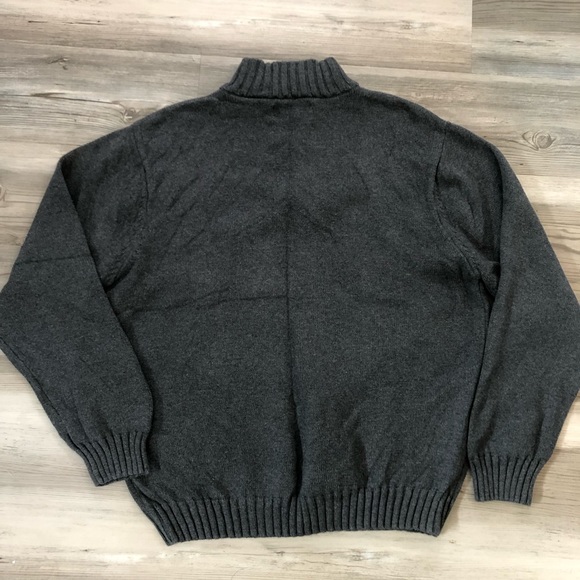 Chaps gray sweater with buttons size large, EUC - Picture 2 of 6